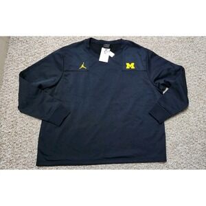 Jordan Michigan Wolverines Long Sleeve Pullover Sideline Therma-Fit 3XL NWT $80